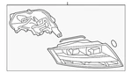 Genuine Audi Tail Lamp Assembly 8J0-945-096-N. Fixed Price $445.74.