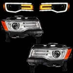 Pair Xenon Hid Headlights With Led Drl For Jeep Grand Cherokee Limited 2014-2018. Fixed Price $465.99.