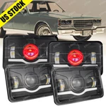 4PCS Fit Cadillac Fleetwood Deville 1975-1986 4X6" Led Headlights Hi-lo Beam Drl. Fixed Price $72.27.