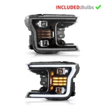 2018-2020 Ford F150 Black Led Sequential Projector Headlights Drl Front Lamp. Fixed Price $404.79.