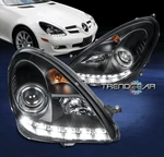 For 2005-2011 Mercedes R171 Slk Hid Model Led Projector Headlight Black Lh+rh. Fixed Price $425.95.