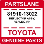 Toyota Genuine Oem Right Rear Bumper Amber Reflector 81910-13022 Scion Xd RAV4. Fixed Price $20.23.