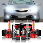 For Acura 2010-2014 Front Led Hid Headlights High/low Beam + Fog Bulb. Fixed Price $38.99.