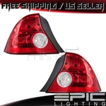 Rear Brake Tail Lights For 2004-2005 Honda Civic Coupe Left Right Sides Pair. Fixed Price $122.58.