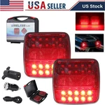 2X Wireless Trailer Lights Magnetic Led Tow Turn Signal Brake Reverse Stop. Fixed Price $44.80.