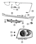 Genuine Mopar Center High Mounted Stop Lamp 5182516AD. Fixed Price $111.19.