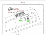 Toyota Tacoma 1995 - 2004 3RD Brake Light Lamp Lens & Gasket Genuine Oem. Fixed Price $66.20.