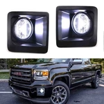 Clear Lens White Led Fog Lights W/bezel Cover, Wirings For 14-15 Gmc Sierra 1500. Fixed Price $68.09.