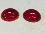 Original Pair Vintage LS304 Kd Lamp Red Glass Lenses Marker Turn 2-7/8" Old Nos. Fixed Price $49.95.