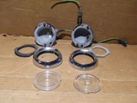 1950S Pair Backup Lenses Bezels & Bulb Holder Chevy Pontiac Oldsmobile Guide Gm. Fixed Price $90.00.