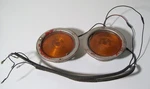 2 Vintage 5.5" Trailer Stop Or Turn Lights W/ Stimsonite 150A Amber Lens Tested. Fixed Price $49.99.