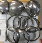Unity Old Style Chrome Spotlight Housings & Rings, 6", Police, Fire, Rat Rod. Fixed Price $250.00.