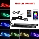 Rgb Led Usb Car Interior Floor Atmosphere Light Strips Wireless Remote Control. Fixed Price $15.99.