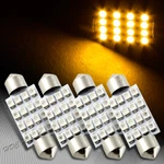 4X 41MM 16 Smd Amber Led Festoon Dome Map Glove Box Trunk Replacement Light Bulb. Fixed Price $6.99.