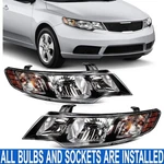 Pair/set Headlights Assembly W/ Bulbs Kia FORTE5 Hatchback 4-DOOR 2012 2013. Fixed Price $130.99.