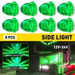 8X Green Led Watermelon Side Marker Light For Semi Trailer Heavy Truck 12-24V Ek. Fixed Price $66.49.