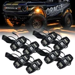 Oracle Rgb+w Rock Light Kit 8PC Colorshift Led Wheel Well Remote Offroad Plugnpl. Fixed Price $277.44.