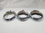 1967 Volkswagen Beetle Oem 3 Rossi Headlight Trims As Is. Fixed Price $120.00.