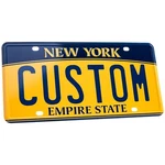Personalized New York License Plate - Embossed Aluminum & Custom Lettering. Fixed Price $28.99.