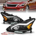 2013-2015 For Altima 4DR Sedan Led Bar Black Projector Headlights. Fixed Price $265.58.
