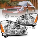 For 2005-2006 Nissan Altima Sedan Chrome Halogen Headlights Assembly Lamps Pair. Fixed Price $77.98.
