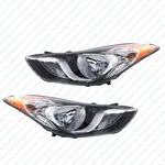 For 2011 2013 Hyundai Elantra Chrome Halogen Headlights Assembly Left Right Pair. Fixed Price $151.95.